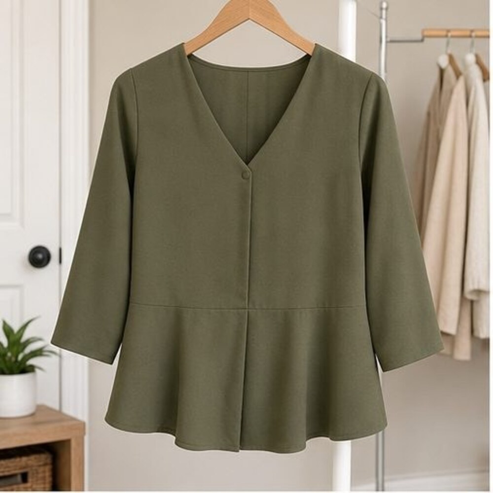 Olive Lace Trim Top